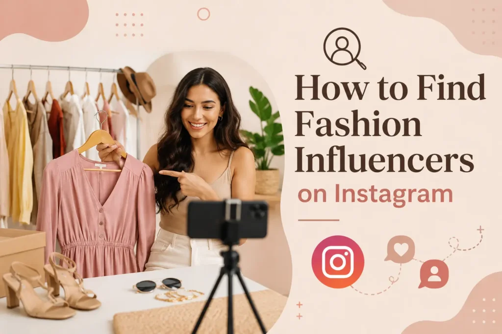 Fashion influencer creating Instagram content for a brand collaboration campaign