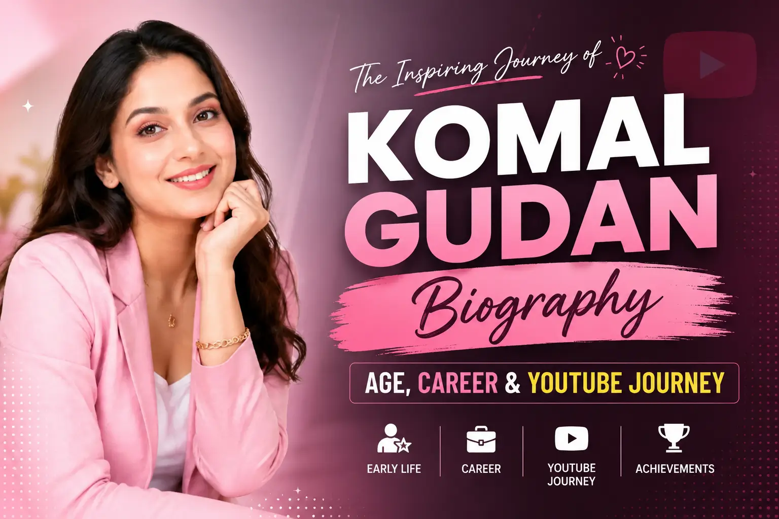 Komal Gudan image with an illustration of komal gudan bio, age, and youtube journey