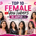 A featured image that is showing female youtubers of jaipur