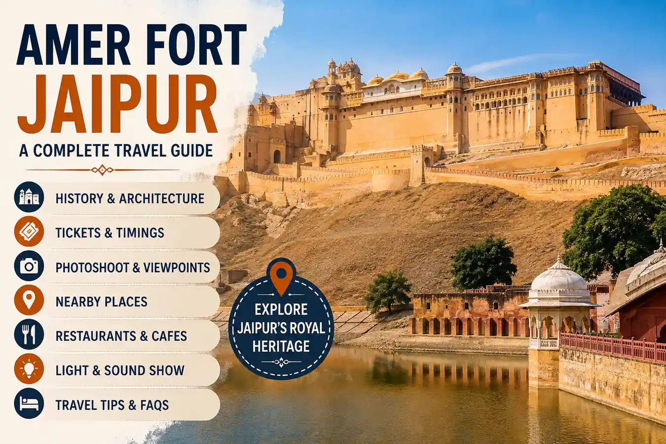 Amer Fort Jaipur travel guide with history, tickets, timings, photography and nearby attractions