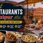 Best restaurants in Jaipur featuring rooftop dining, Rajasthani cuisine, fine dining, and popular food options for visitors.
