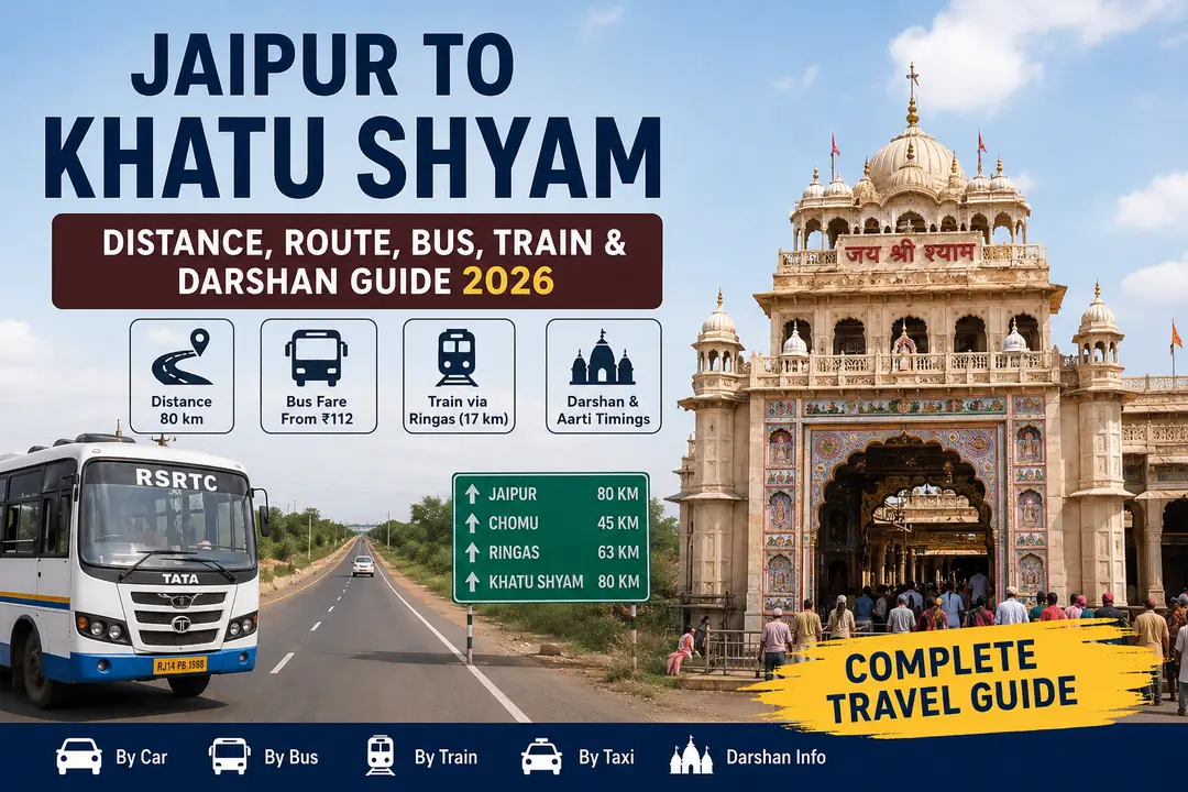 Jaipur to Khatu Shyam distance, route, bus, train and darshan guide 2026
