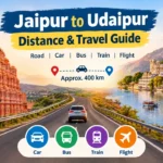 Jaipur to Udaipur distance guide